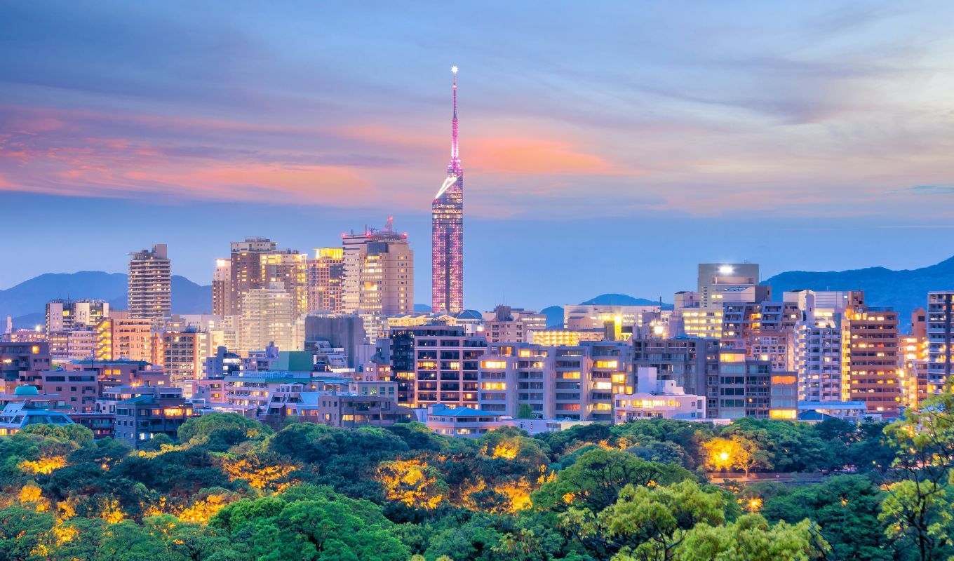 Fukuoka in the evening